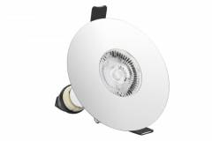 Integral LED Evofire Fire Rated Downlight 100mm Cutout IP65 Chrome Round +GU10 Holder